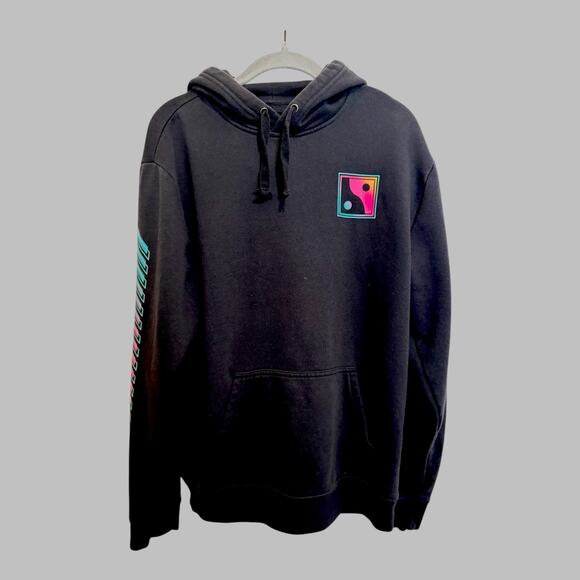 Urban Pipeline Y2K Black Hoodie Graphic Grunge Skater Soft Interior Mod. Retro S - Picture 1 of 8
